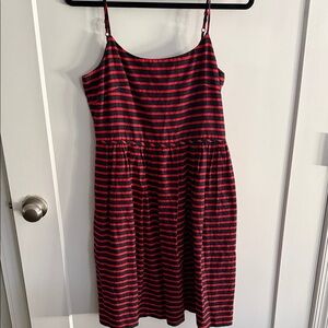 Jcrew Red and Black Striped Dress